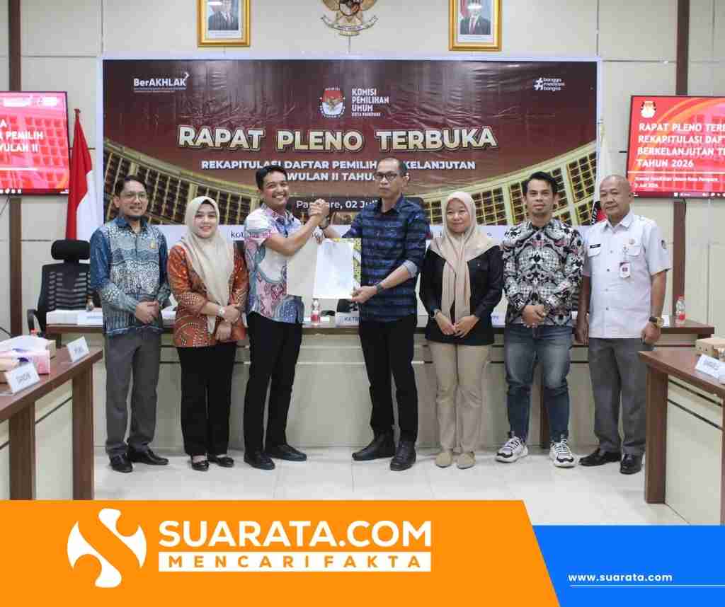 KPU Kota Parepare Tetapkan Rekapitulasi Daftar Pemilih Berkelanjutan Triwulan II Tahun 2026