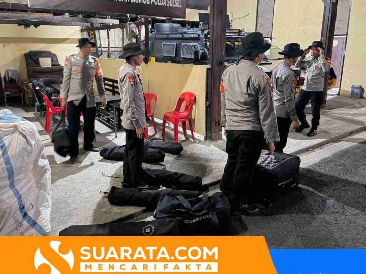 Tim SAR Brimob Sulsel Bergerak ke Kaluppang Pinrang, Cari Korban Hilang Terbawa Arus