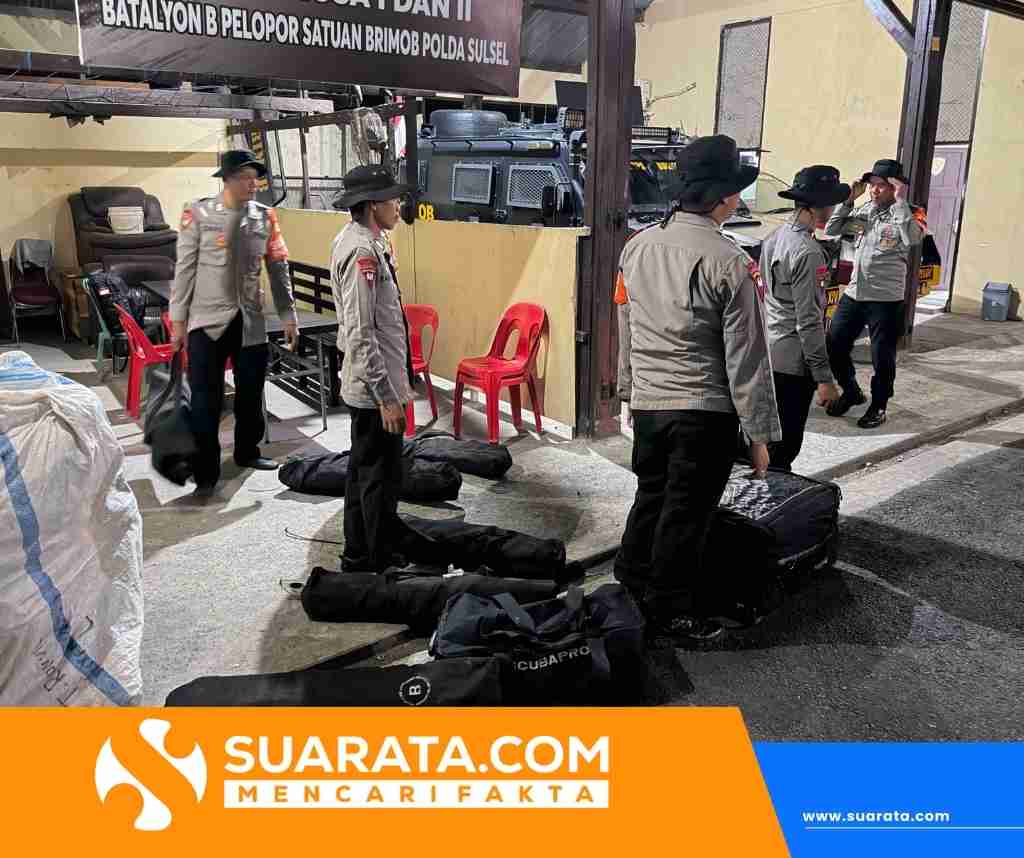 Tim SAR Brimob Sulsel Bergerak ke Kaluppang Pinrang, Cari Korban Hilang Terbawa Arus