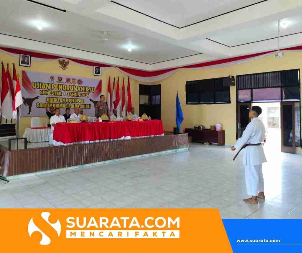Batalyon B Pelopor Gelar Ujian Penurunan KYU Semester I 2026, Kompol Dr. Ramli Tekankan Peningkatan Kompetensi
