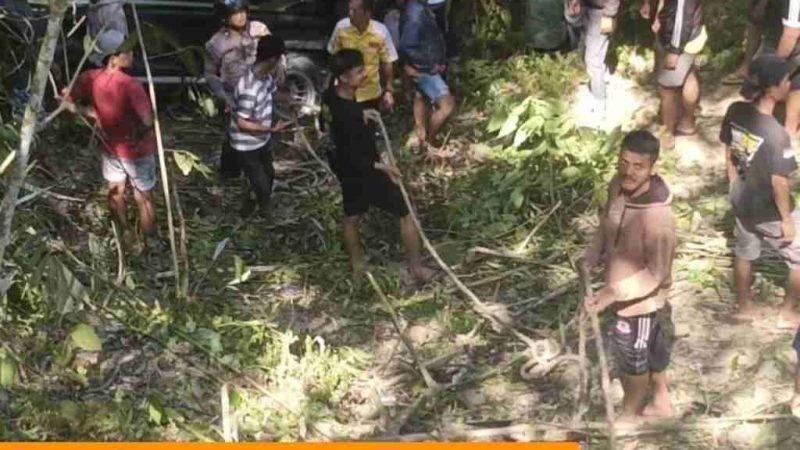 Mobil Terjun ke Jurang di Taramanu, Polsek Tutar Sigap Tangani Laka Tunggal
