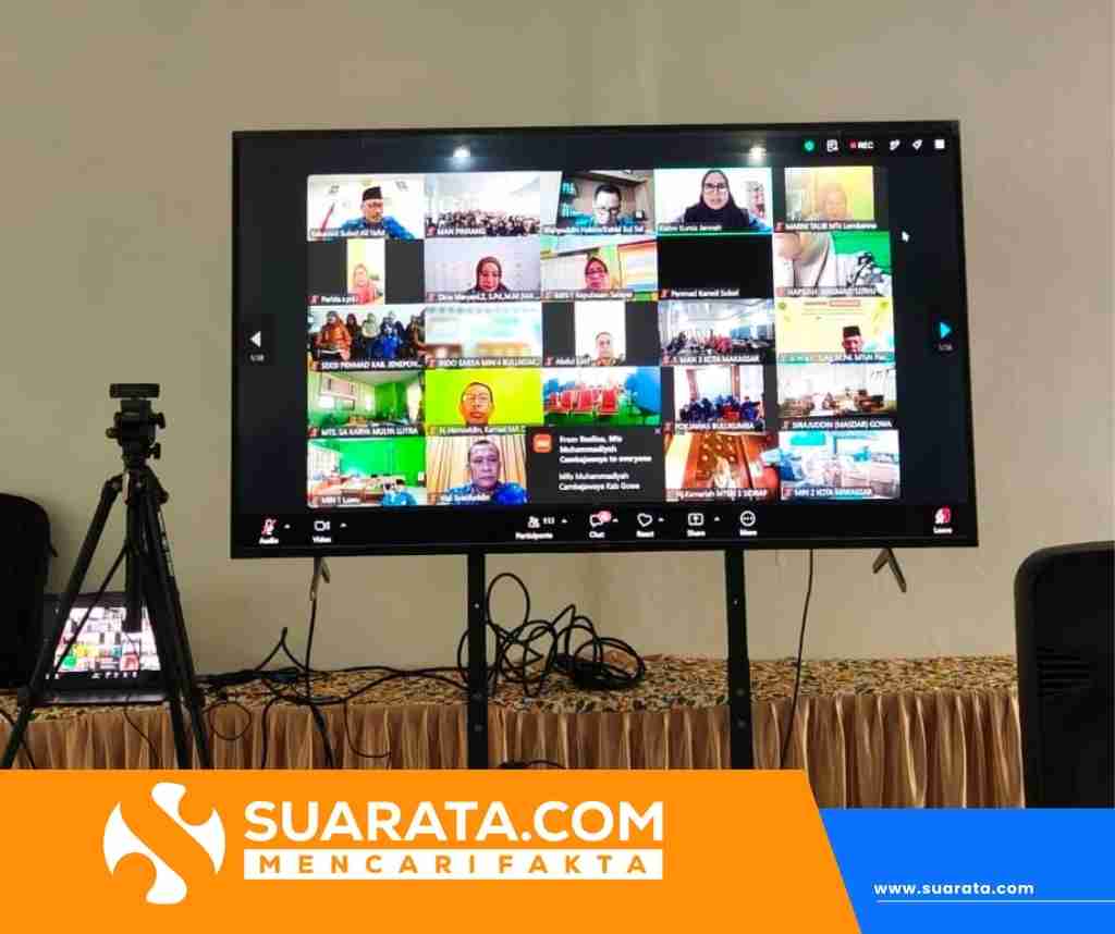 Awali Tahun Ajaran Baru, Civitas Akademika MAN Pinrang Ikuti Zoom “Kakanwil Kemenag Sulsel Menyapa”