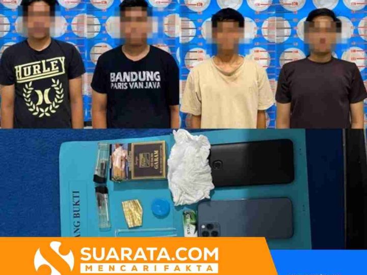 Satresnarkoba Polres Majene Amankan Empat Pemuda Terkait Dugaan Penyalahgunaan Sabu