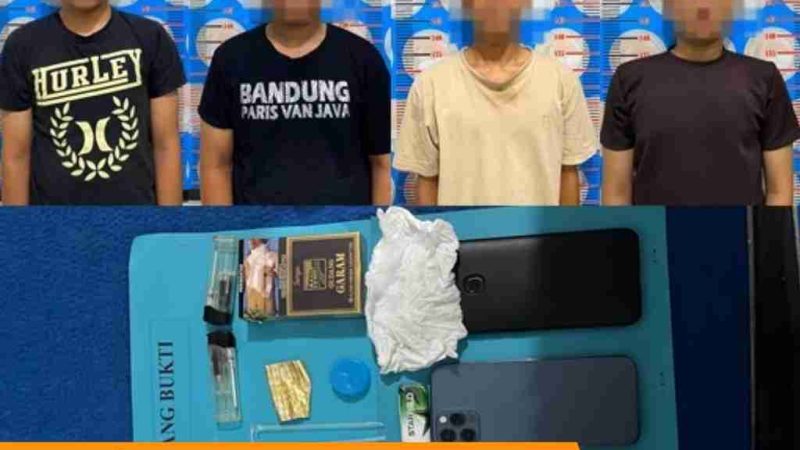 Satresnarkoba Polres Majene Amankan Empat Pemuda Terkait Dugaan Penyalahgunaan Sabu