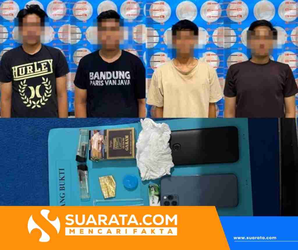 Satresnarkoba Polres Majene Amankan Empat Pemuda Terkait Dugaan Penyalahgunaan Sabu