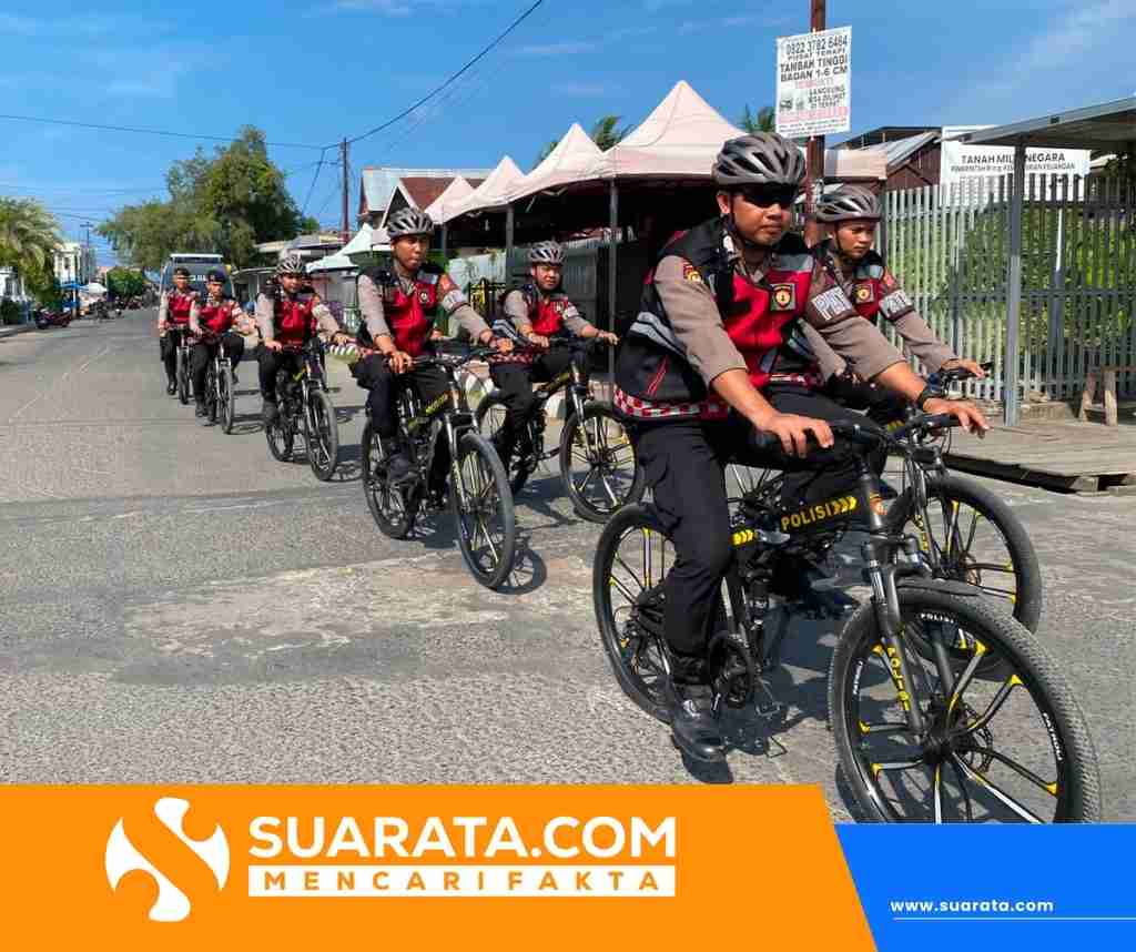 Patroli Sepeda Sat Samapta Polres Majene Dekatkan Polisi dan Warga