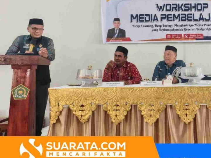 Kakan Kemenag Pinrang Buka Workshop Media Pembelajaran MAN Pinrang, Dorong Guru Ciptakan Inovasi Pembelajaran