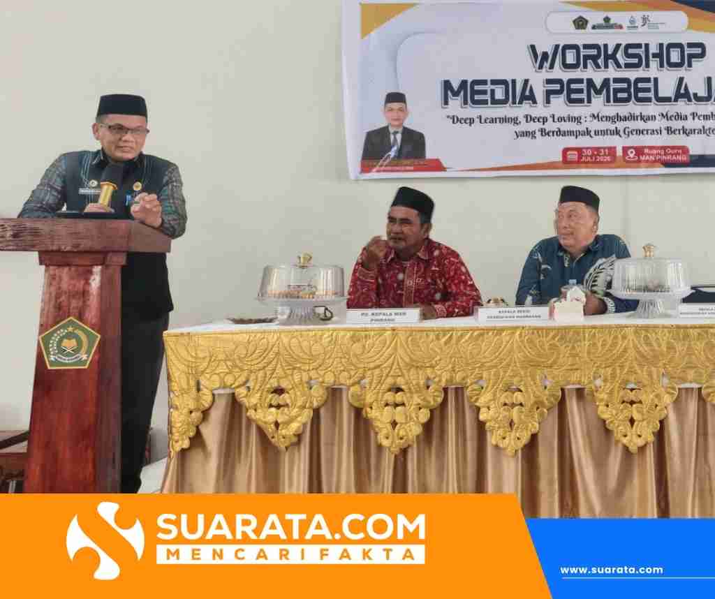 Kakan Kemenag Pinrang Buka Workshop Media Pembelajaran MAN Pinrang, Dorong Guru Ciptakan Inovasi Pembelajaran