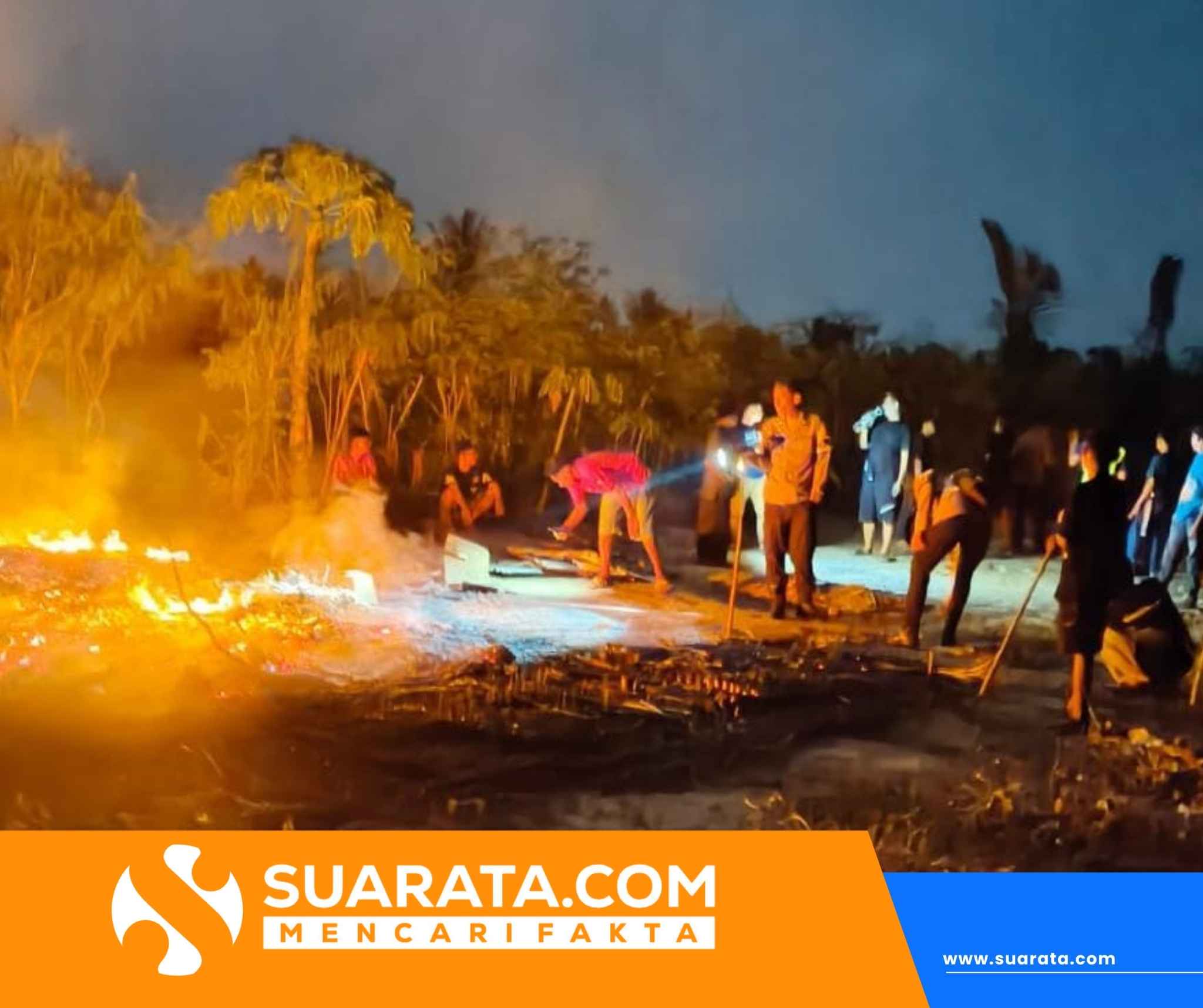 Polsek Campalagian Padamkan Kebakaran di Dua Desa, Warga Diimbau Waspada Musim Kemarau