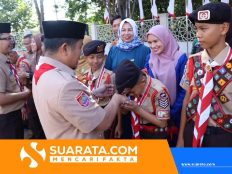 Wali Kota Tasming Hamid Lepas Kontingen Pramuka Parepare Menuju Jambore Nasional XII 2026
