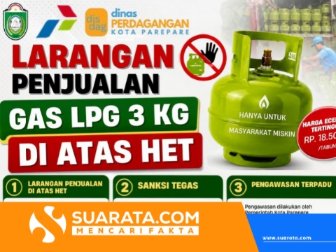 Gas Melon Kembali Melimpah, Pemkot Parepare Minta Warga Laporkan Penjual Nakal yang Jual di Atas HET