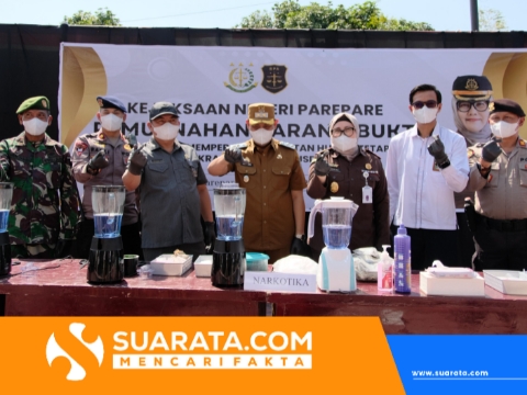 Hadiri Pemusnahan Barang Bukti, Wawali Parepare Dorong Sinergi Penegakan Hukum