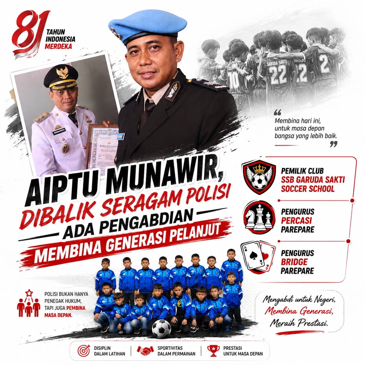 Aiptu Munawir, Polisi Pembina Generasi Pelanjut Lewat Sepak Bola
