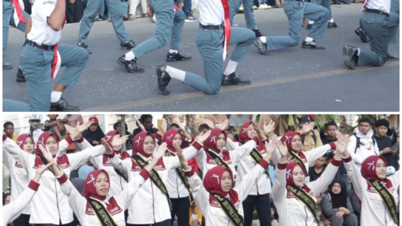 Latihan Berbuah Juara, MAN Pinrang Gemilang di Gerak Jalan HUT RI