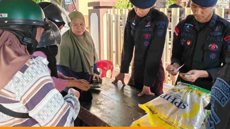 Brimob Sulsel Gelar Gerakan Pangan Murah Pekan Kedua, Harga Beras Dijaga Stabil