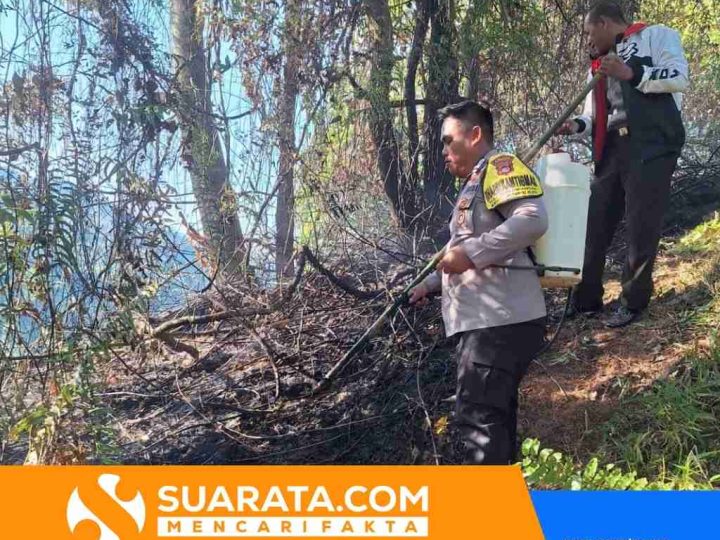 Kebakaran Lahan di Anreapi Polman, Polisi dan Damkar Bergerak Cepat
