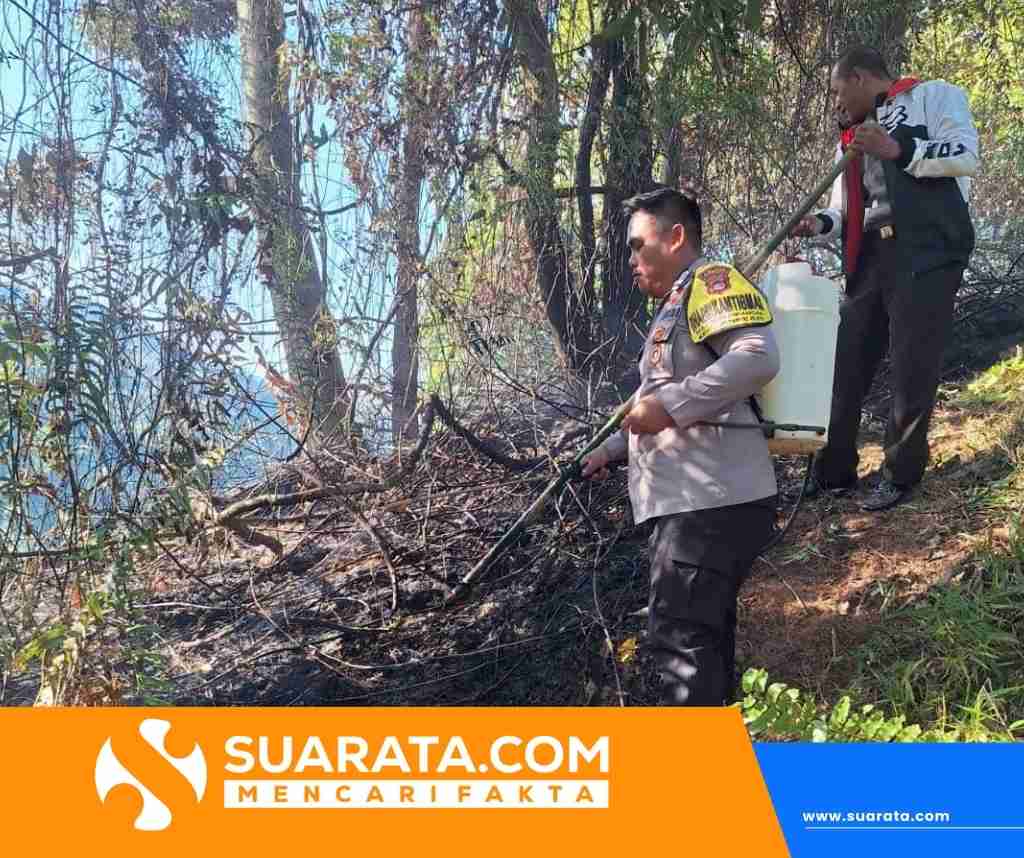 Kebakaran Lahan di Anreapi Polman, Polisi dan Damkar Bergerak Cepat