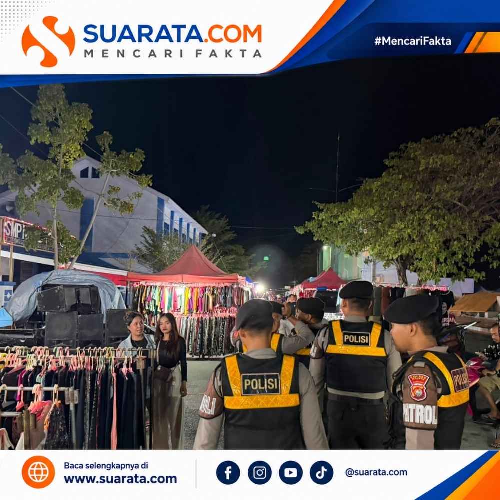 Patroli Malam Polres Majene Sasar Pasar Malam hingga Permukiman Nelayan