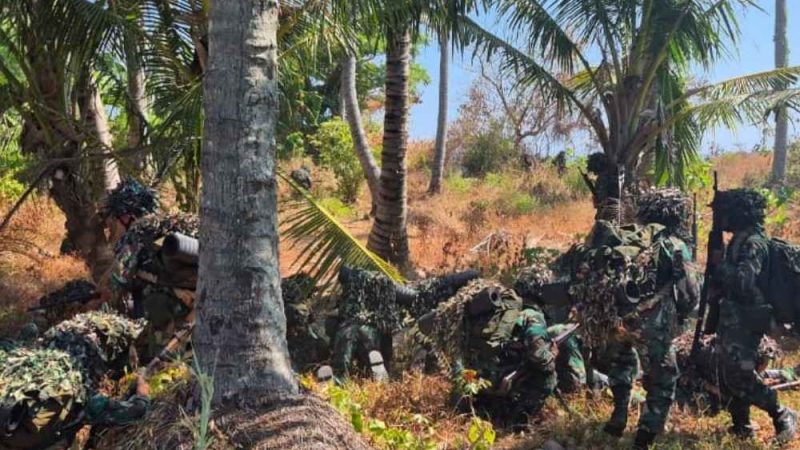 Latihan Berganda Siswa Dikmata TNI AL Angkatan XLVI Gelombang 2 Berlangsung di Suppa Pinrang