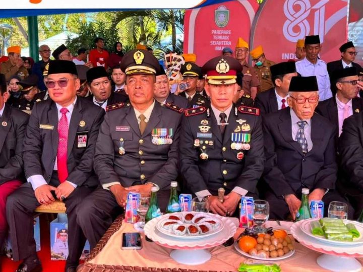 Komandan Batalyon B Pelopor Hadiri Upacara HUT RI ke-81 di Kota Parepare