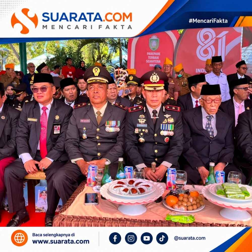 Komandan Batalyon B Pelopor Hadiri Upacara HUT RI ke-81 di Kota Parepare