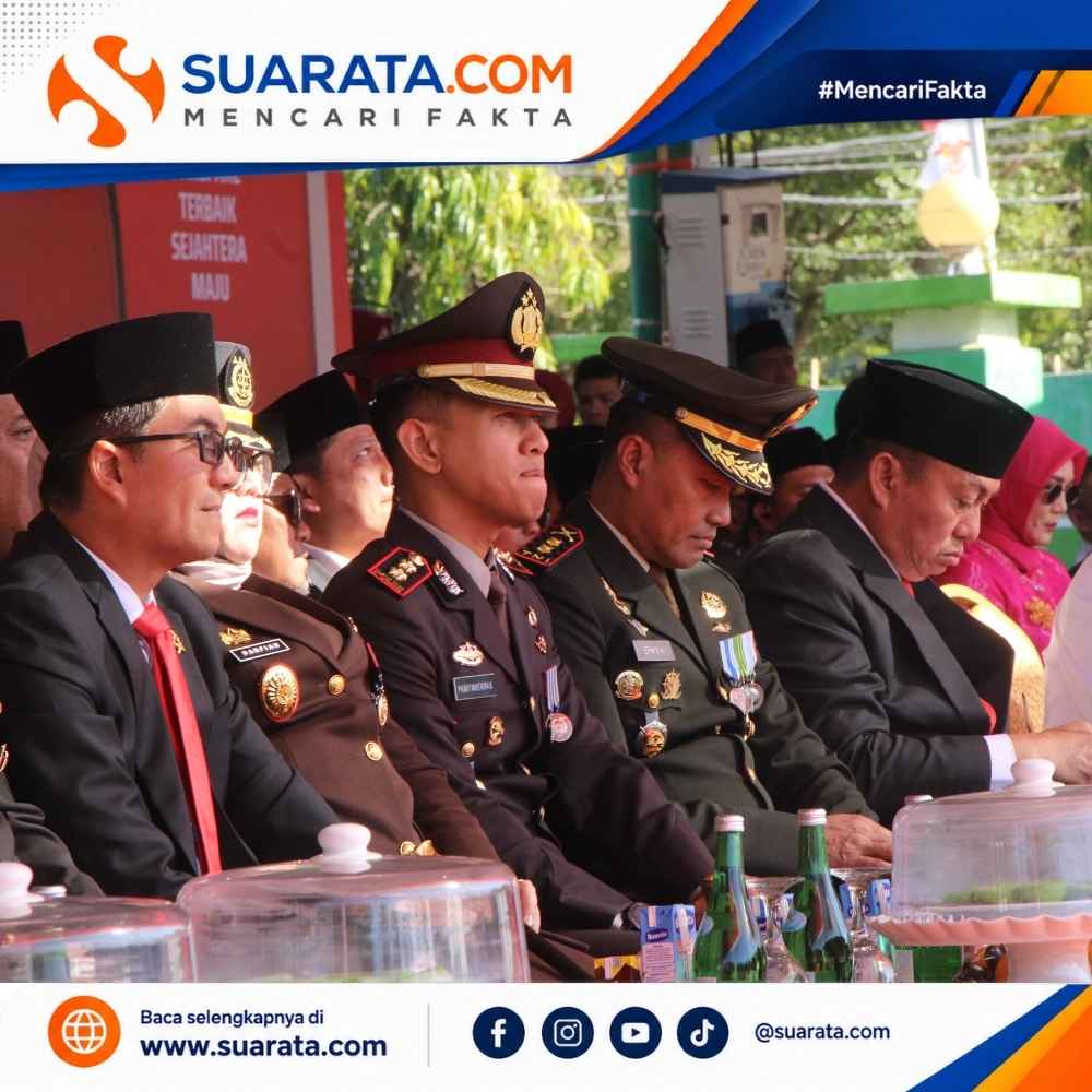 Kapolres Parepare Hadiri Upacara HUT ke-81 RI di Lapangan Andi Makkasau