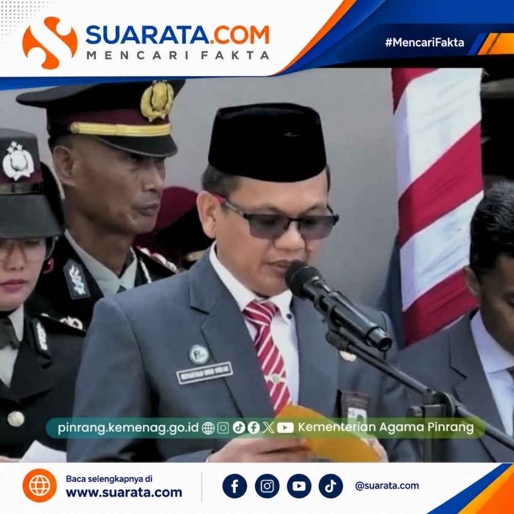 Upacara HUT RI di Pinrang, Kemenag Titipkan Doa untuk Bumi Lasinrang