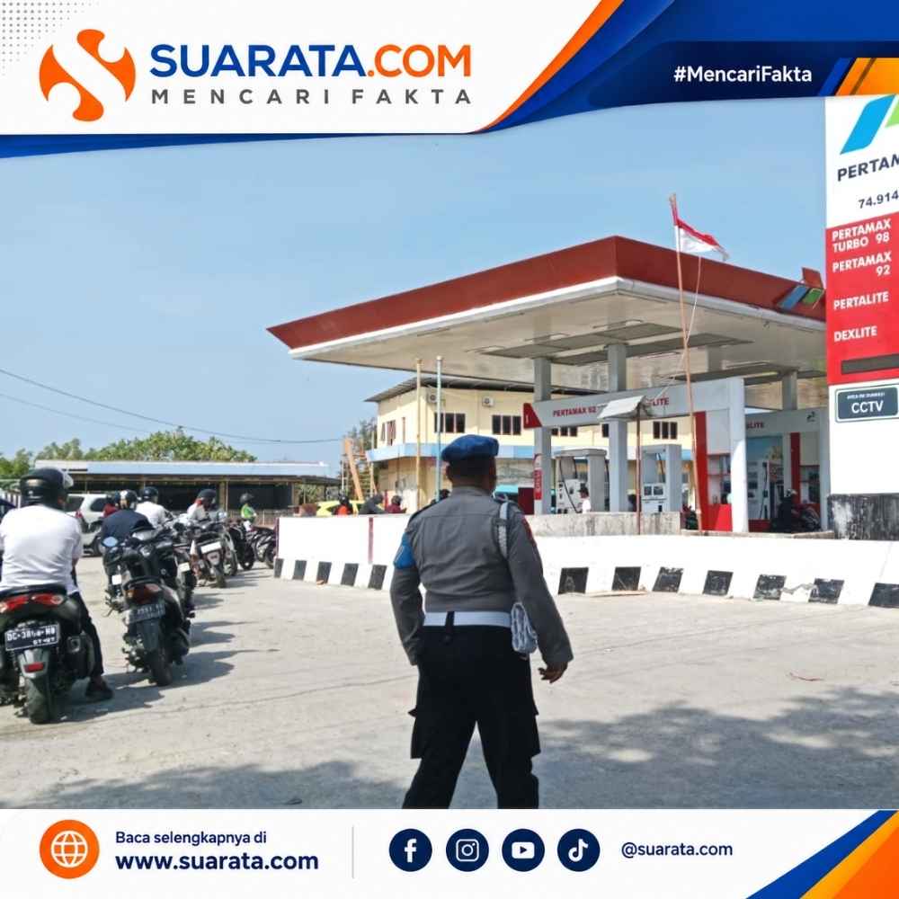 Cegah Antrean BBM Mengular, Polsek Banggae Perkuat Pengamanan di SPBU Rangas
