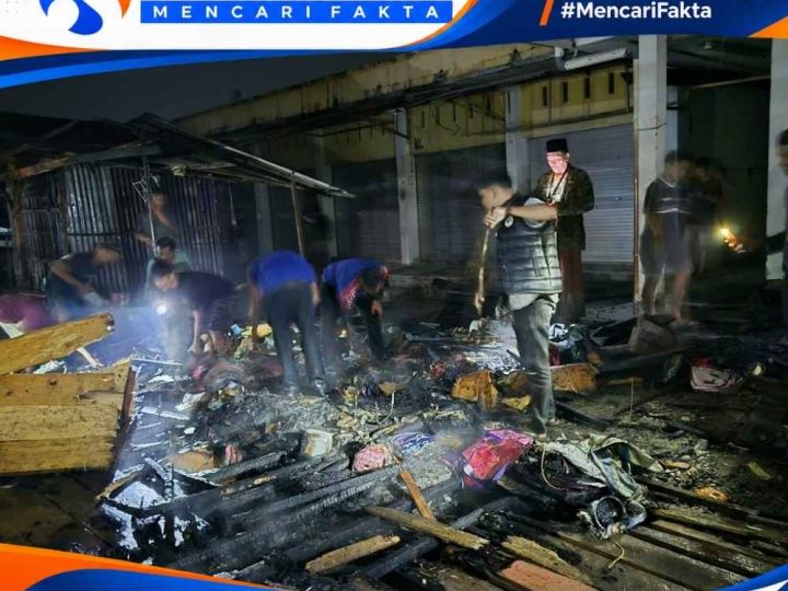 Api Lahap Enam Los Pasar Tinambung, Penyebab Masih Diselidiki