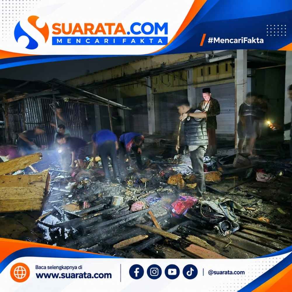 Api Lahap Enam Los Pasar Tinambung, Penyebab Masih Diselidiki
