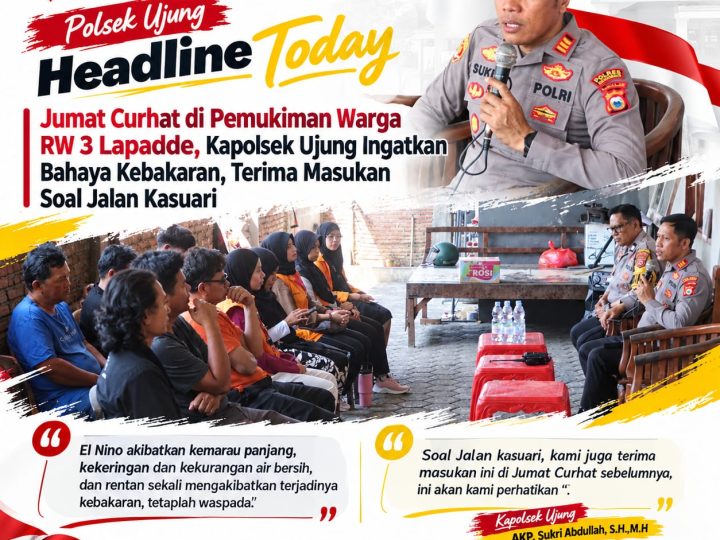Jumat Curhat di RW 3 Lapadde, Kapolsek Ujung Kembali Terima Masukan Soal Jalan Kasuari