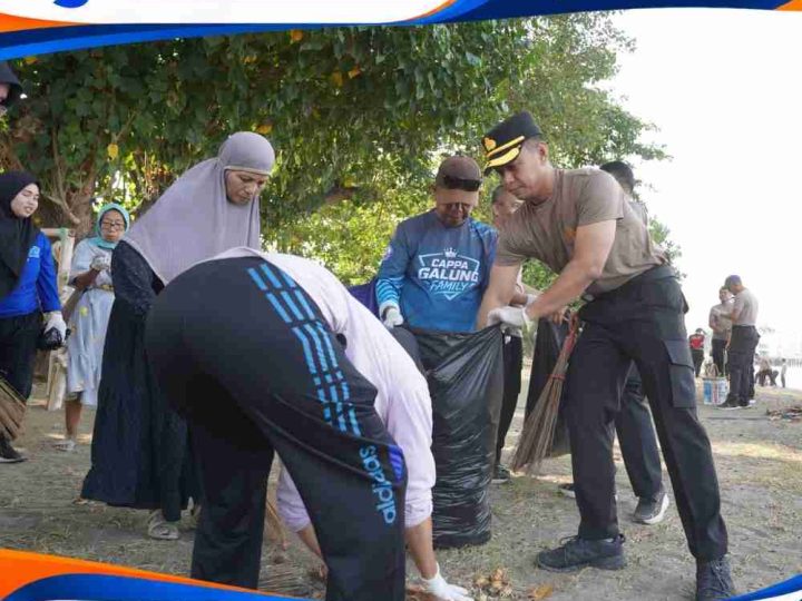 Implementasi Polisi Bersama Masyarakat, Polres Parepare Gelar Kurve Bersama di Pantaiku Cappa Galung