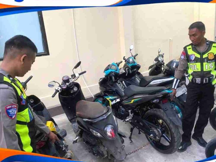 Tindak Lanjuti Keluhan Warga, Satlantas Polres Majene Tertibkan Knalpot Brong