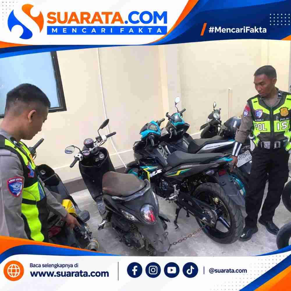 Tindak Lanjuti Keluhan Warga, Satlantas Polres Majene Tertibkan Knalpot Brong